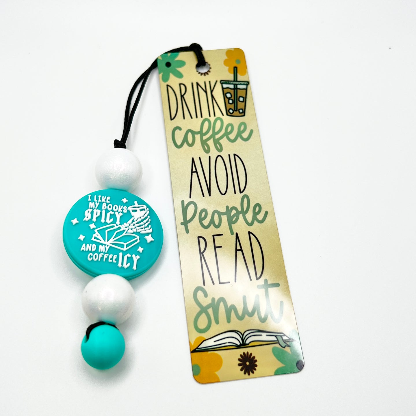 Drink Coffee, Avoid People, Read Smut Bookmark w/Beads